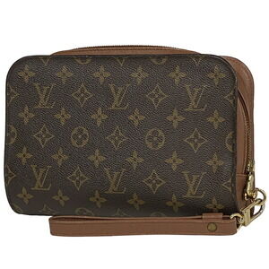 Louis Vuitton Orsay Clutch Bag Shoulder Monogram Brown